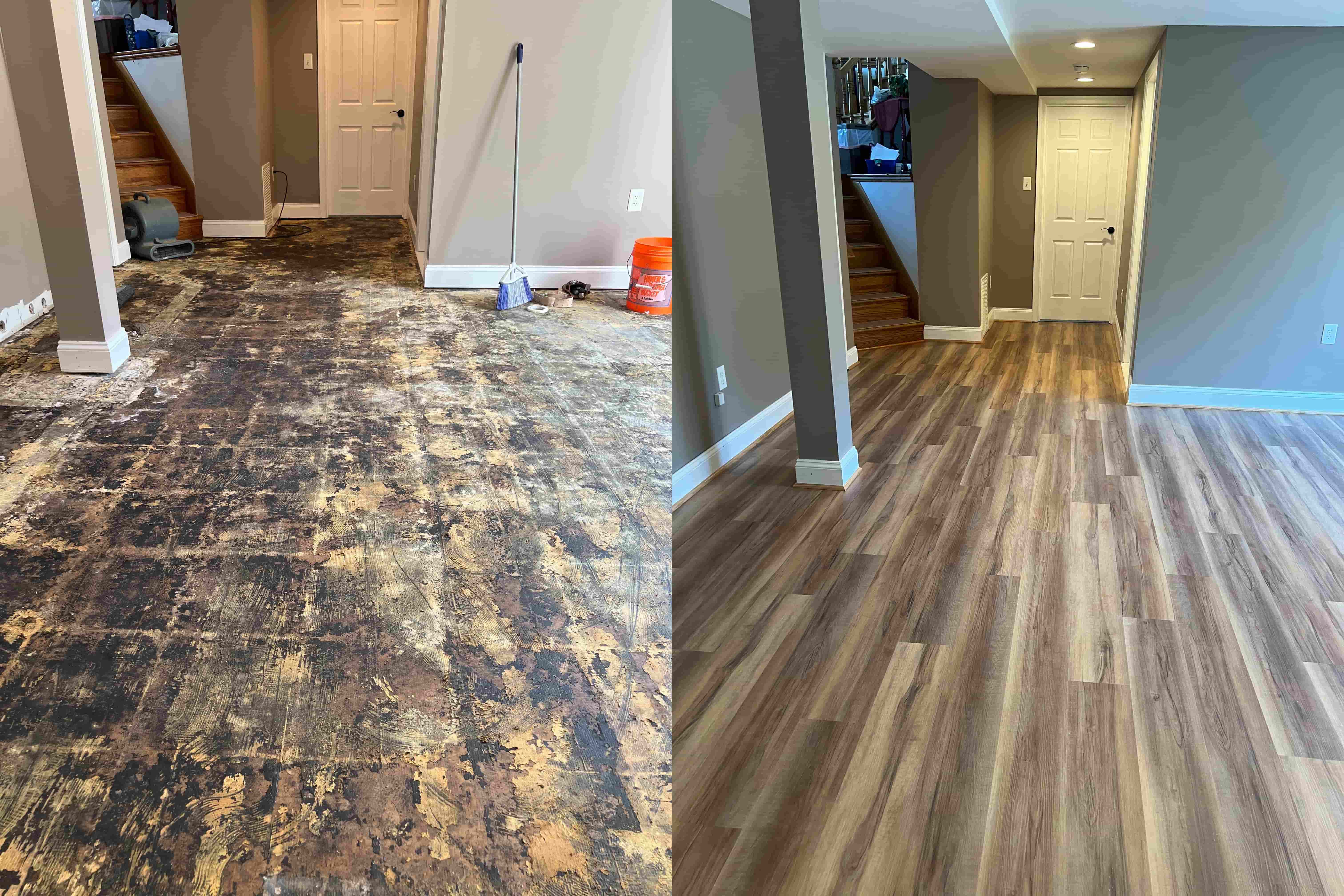 Before and after picture.